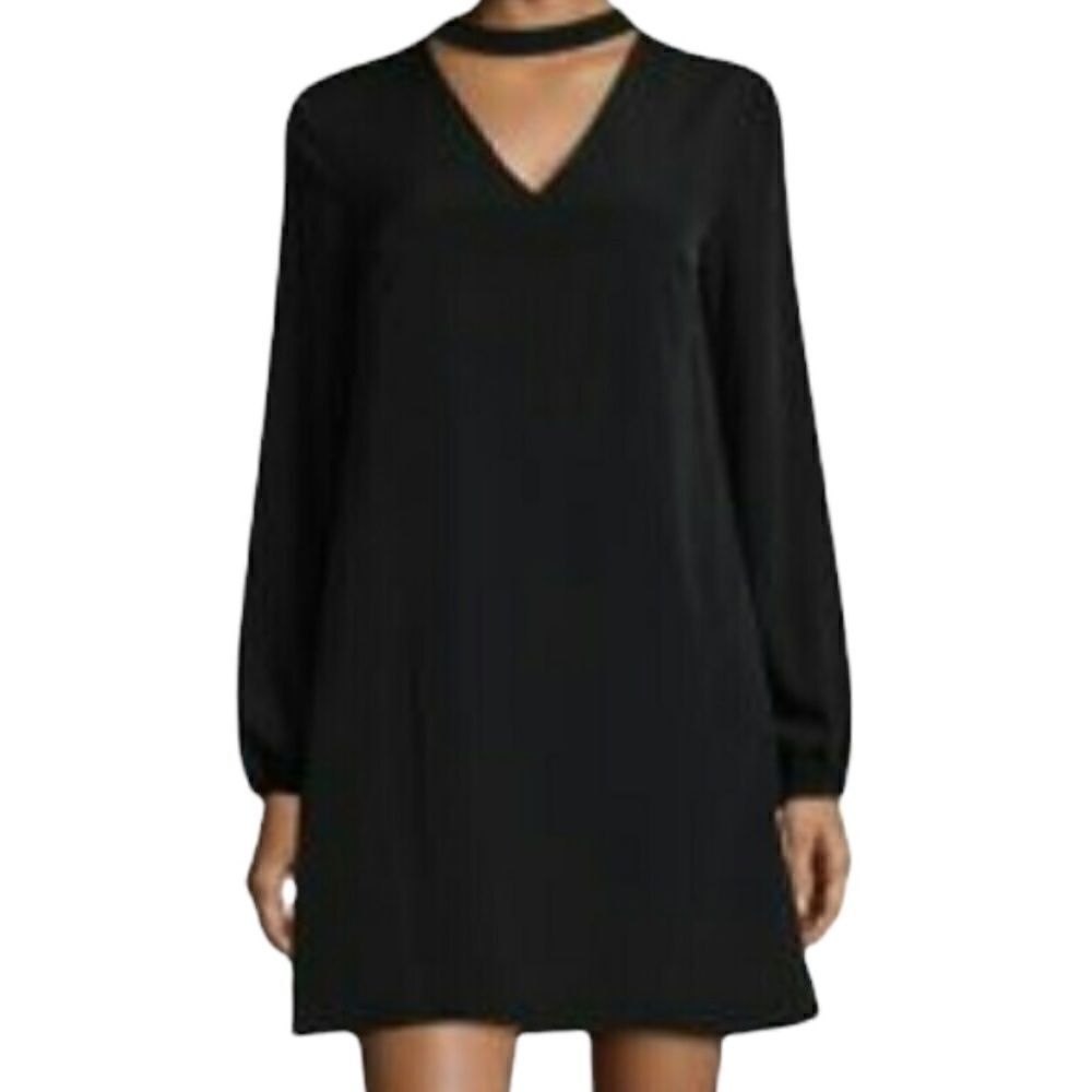 NEW Olivaceous Black Choker V-neck Dress in Size Medium